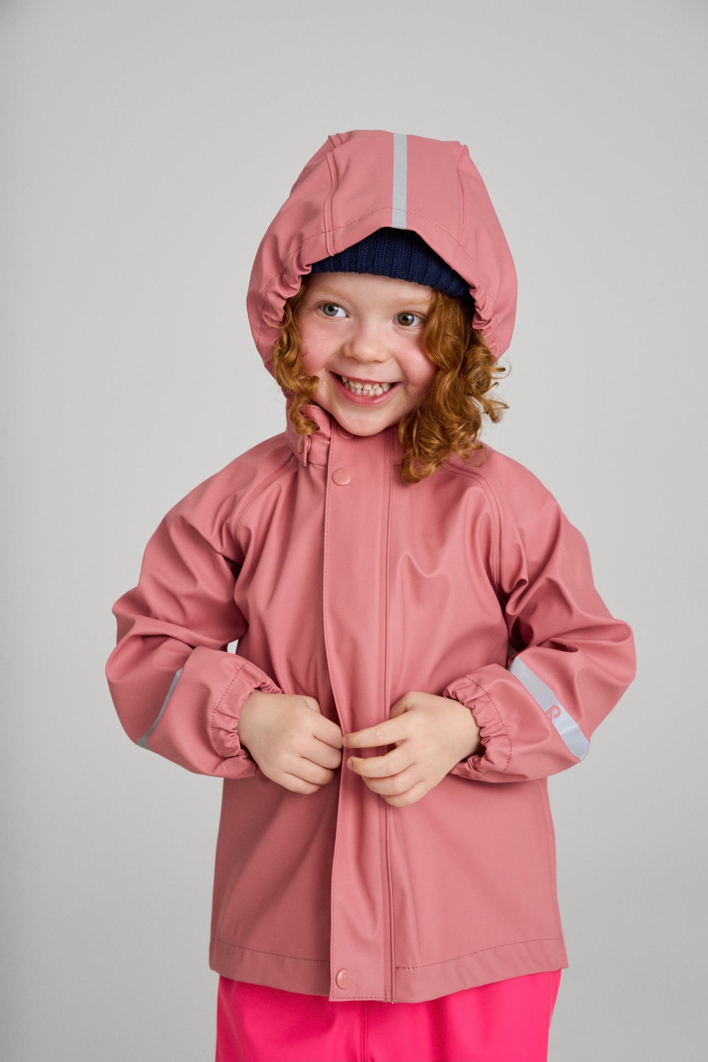 Reima - Lampi Waterproof Rubber Rain Jacket - Blush