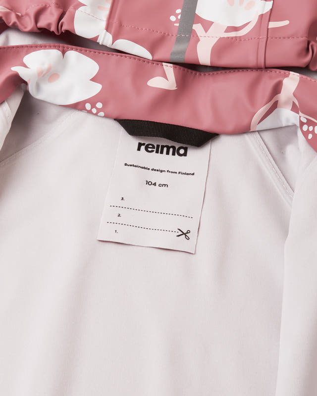 Reima Waterproof Rain Jacket Vesi Rose Blush