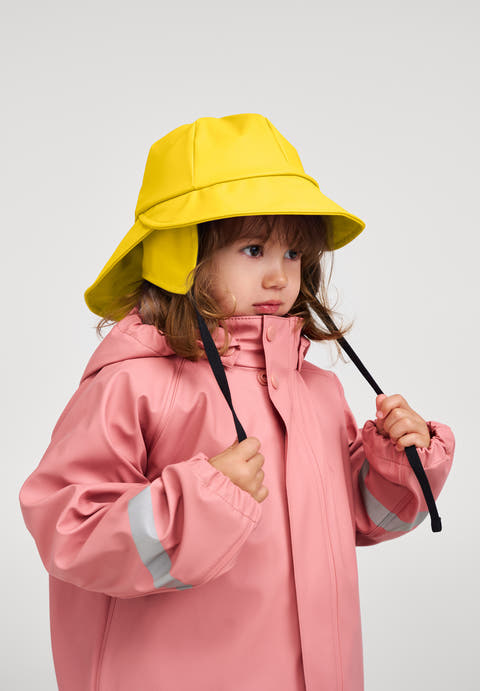 Reima Rainy Waterproof Kids' Rain Hat – Wide Brim, Reflective, Chin Strap | Toddlers to Kids