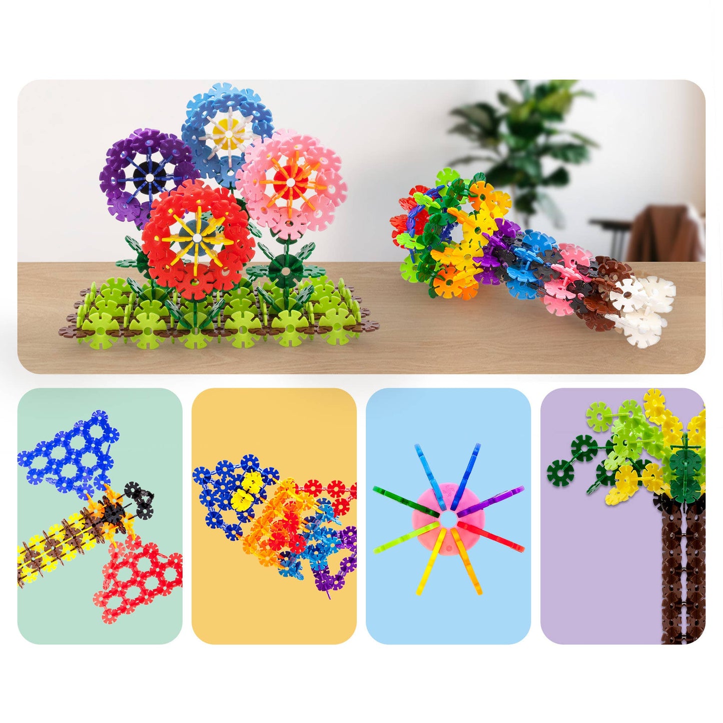 PicassoTiles 108pc Building Chips Interlocking Disc Set
