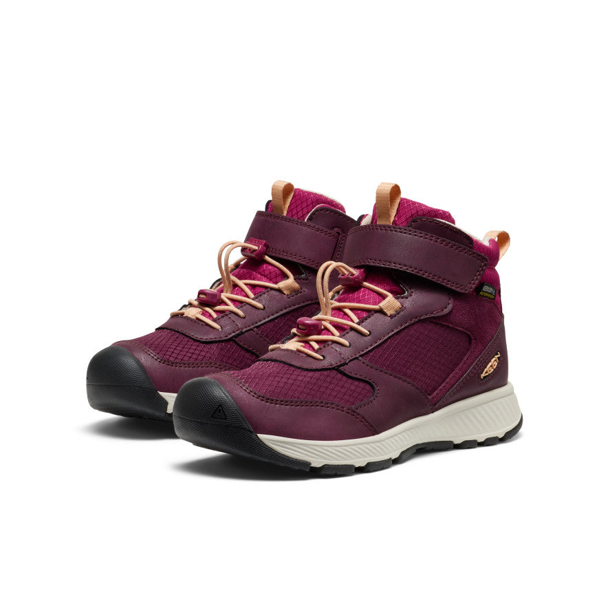 Keen - Skua Waterproof Boot - Big Kids -  Beaujolais/Peach Fuzz