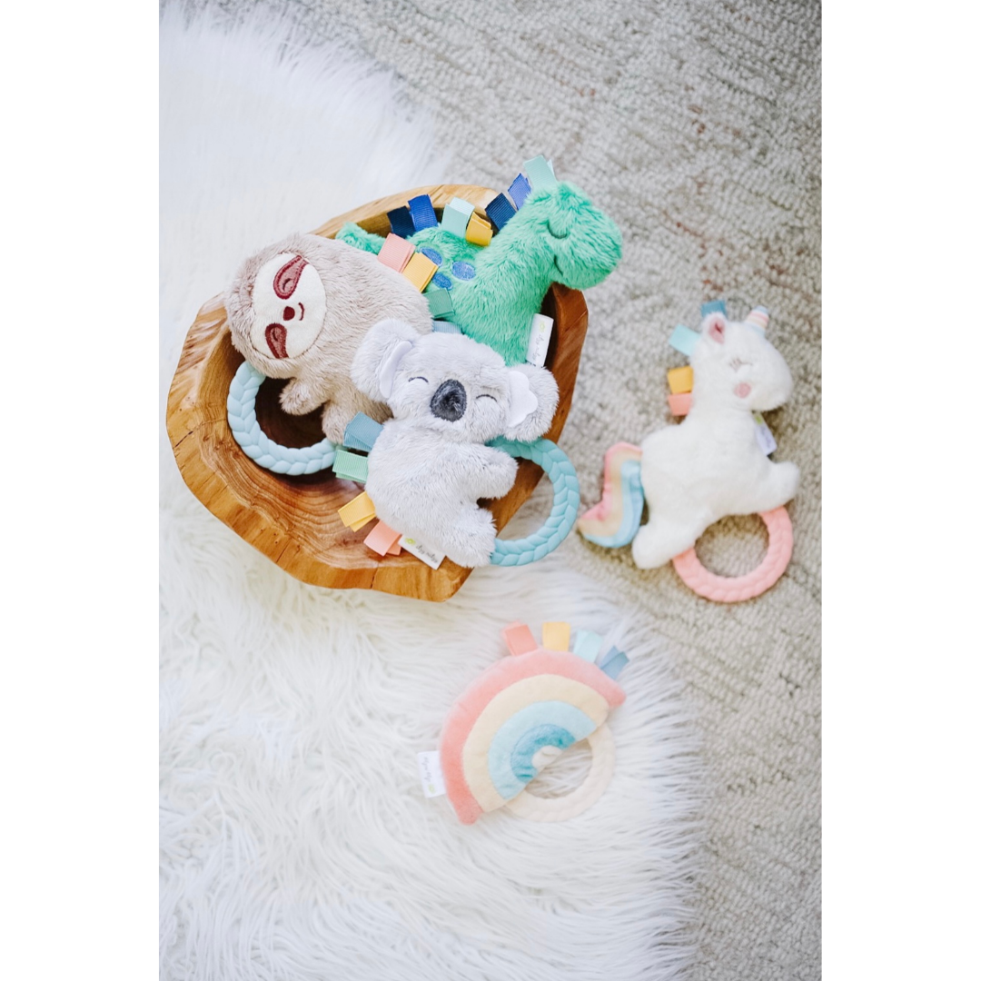 Itzy Ritzy - Ritzy Rattle Pal™ Plush Rattle Pal with Teether: Rainbow