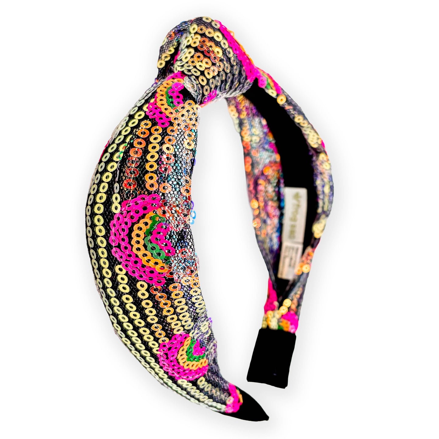 Frog Sac Kids Sequin Knot Headband, Rainbow