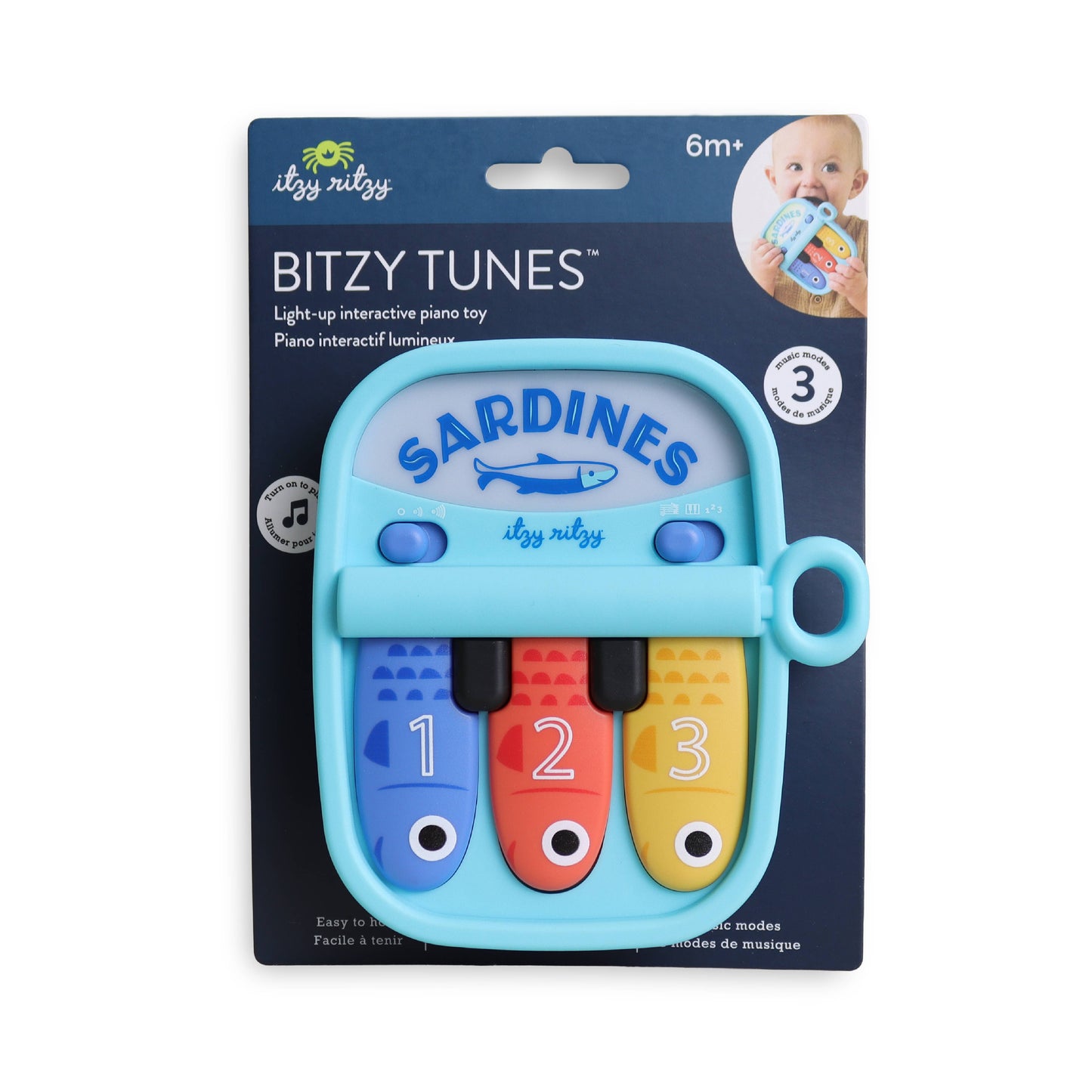 Itzy Ritzy - Bitzy Tunes - Light-up Interactive Piano Toy - Sardines
