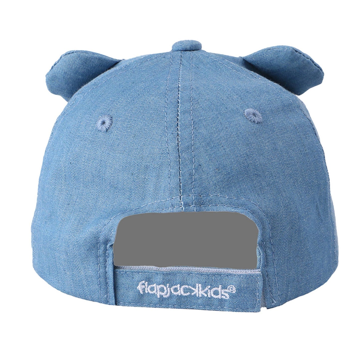 Flapjackkids - Kids Upf50+ 3D Cap - Bear Chambray (4-6Y)