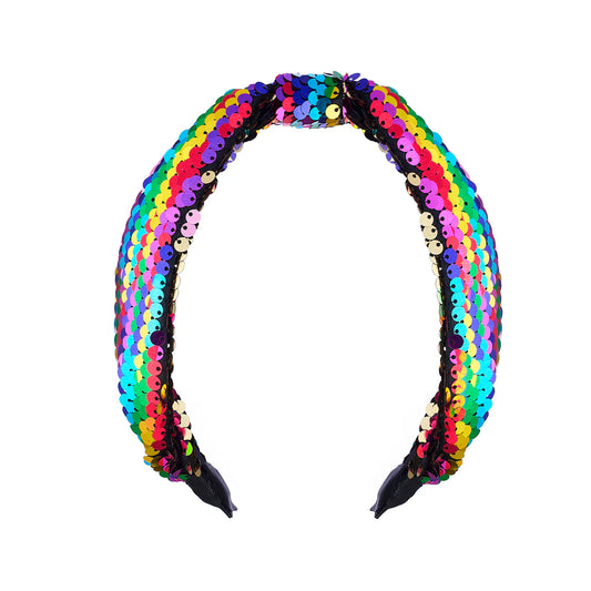 Rockahula - Rainbow Sequin Knotted Headband
