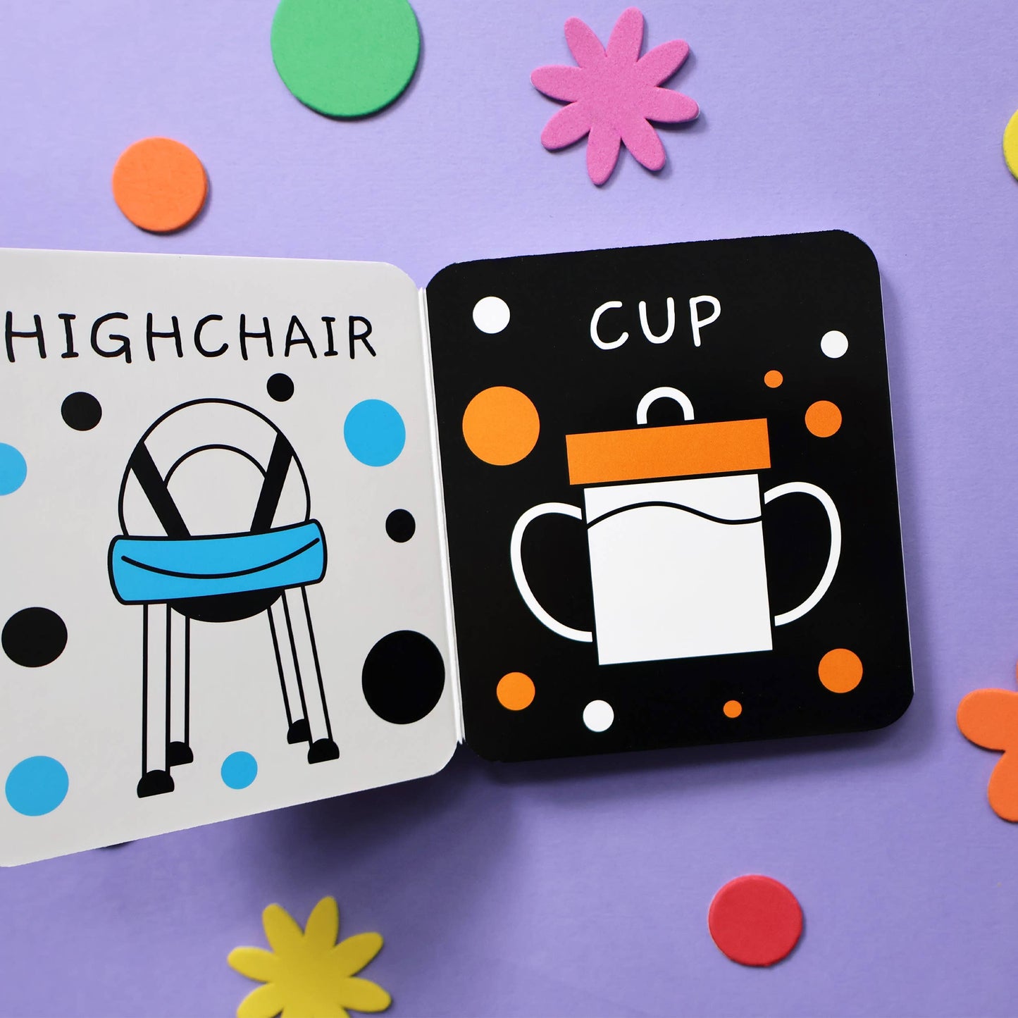 Robert Frederick Ltd - Words - Black & White Rattle Book