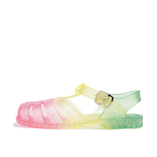 Shooshoos Jelly Sandal : Rainbow Glitter
