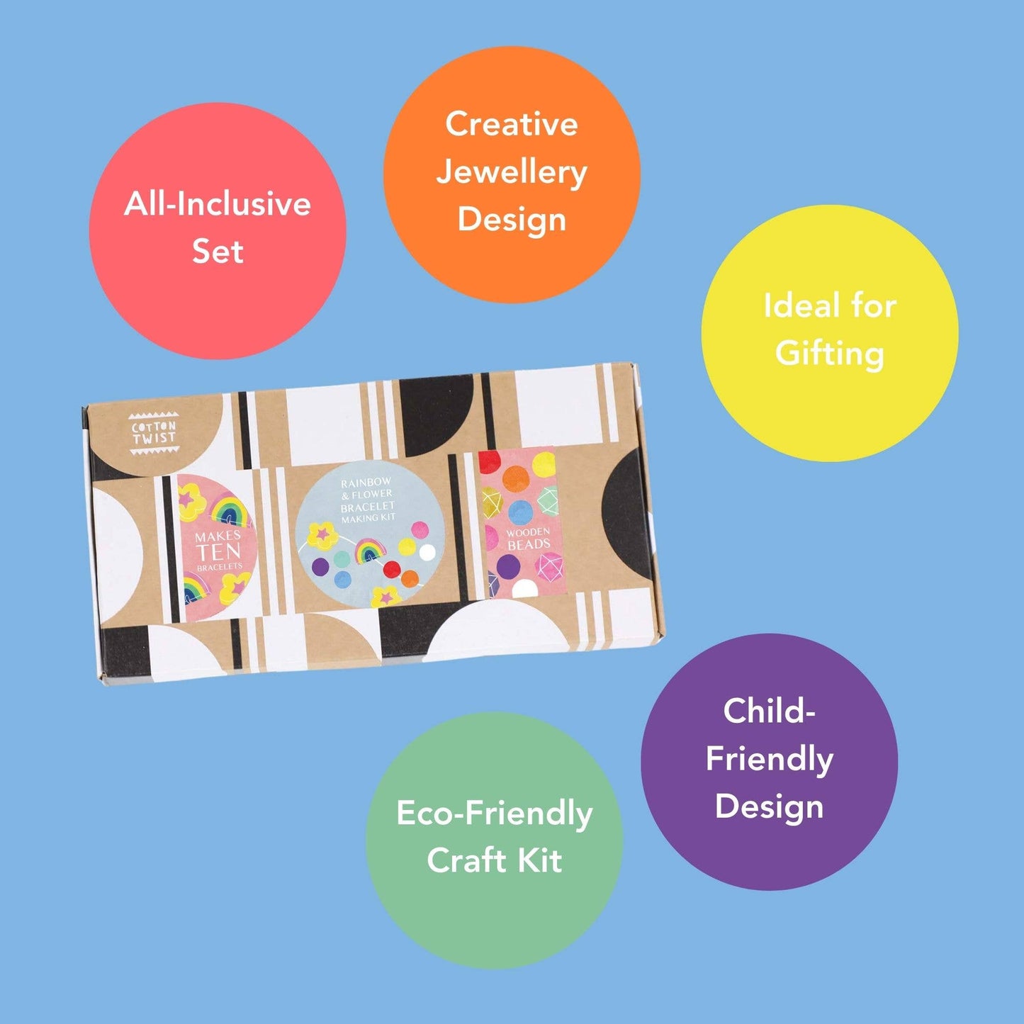 Cotton Twist - Rainbow & Flower Bracelet Making Kit