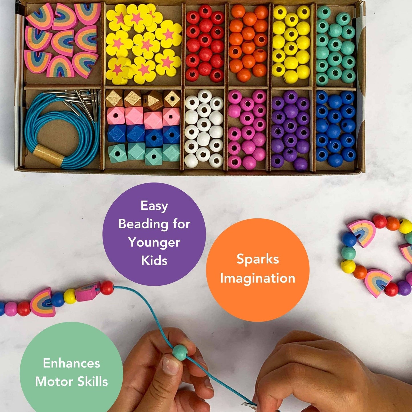 Cotton Twist - Rainbow & Flower Bracelet Making Kit