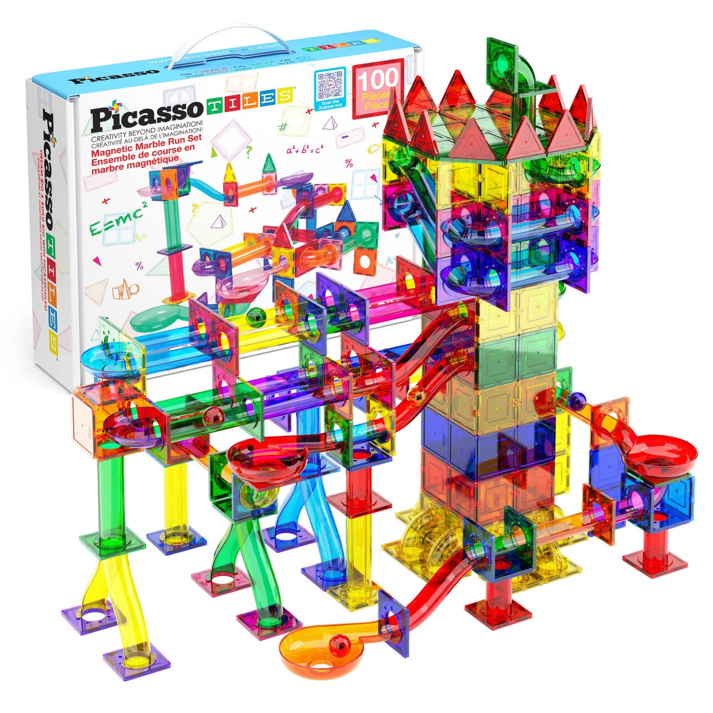 PicassoTiles Magnetic Marble Run Set