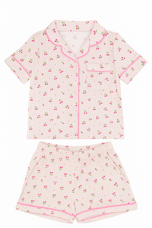 Preppy Goose - 2-piece Short Sleeve Jersey PJ Set