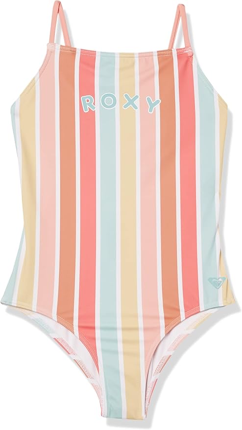 Roxy girls Lala Stripes One Piece Swimsuit - 5Y