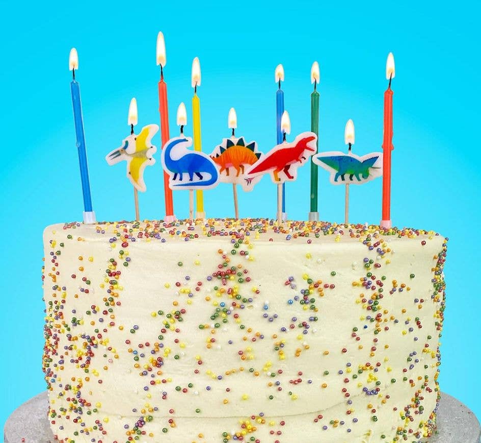 Talking Tables USA - Party Dinosaur Birthday Candles | 5 Pack |