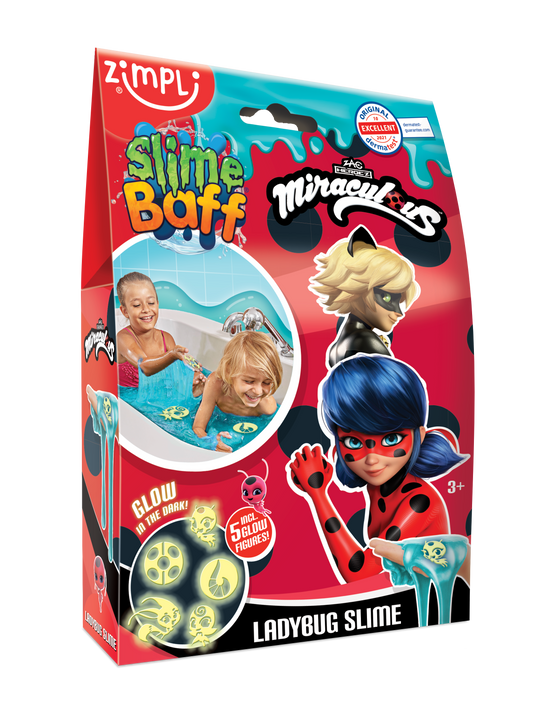 Zimpli Kids - Miraculous Slime Baff with GID figures - Green & Aqua