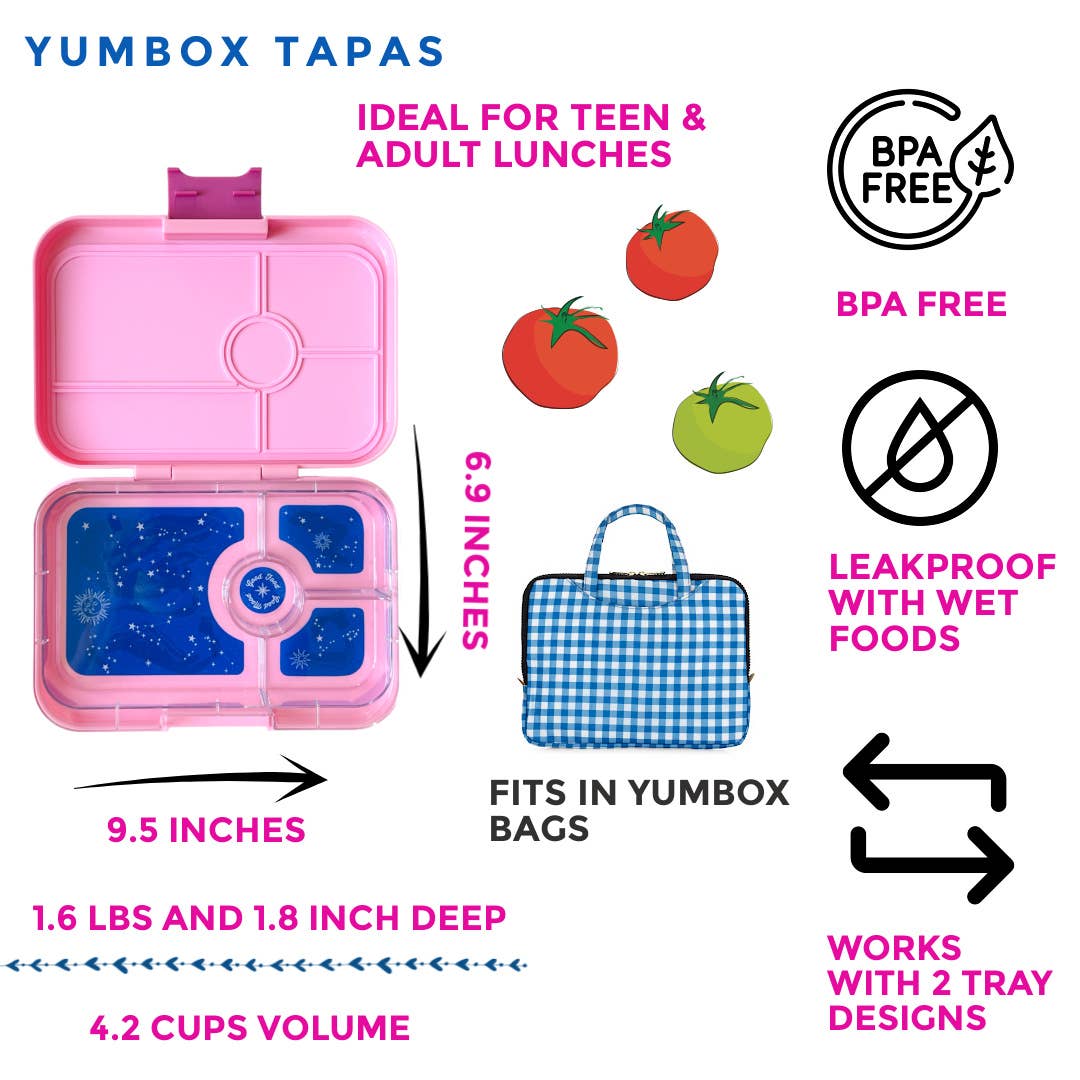 Yumbox - Leakproof Yumbox Tapas Capri Pink - 4 Compartment - Zodiac