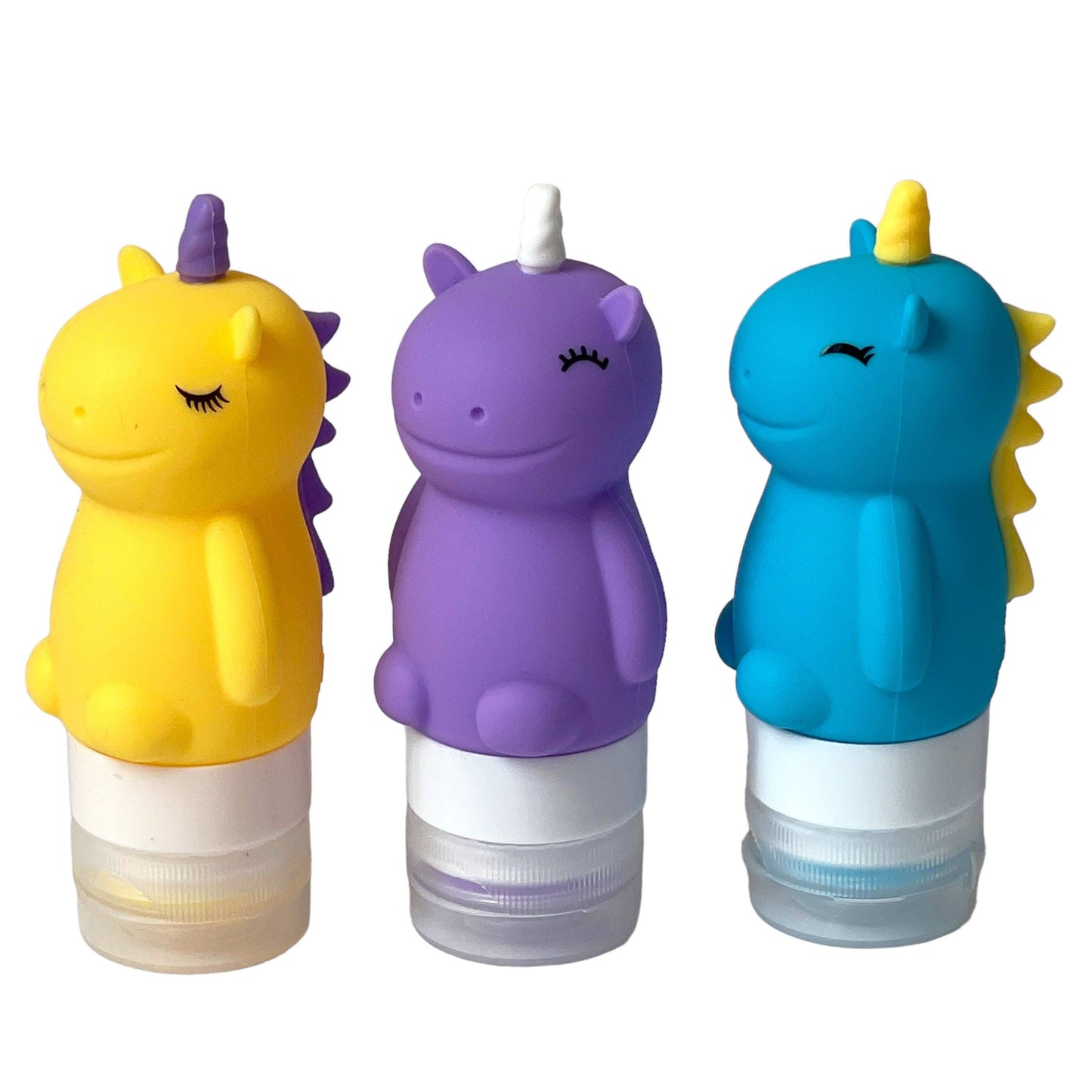 Yumbox - Set of 3 Unicorn-Shaped Leakproof Silicone Condiment Squeeze
