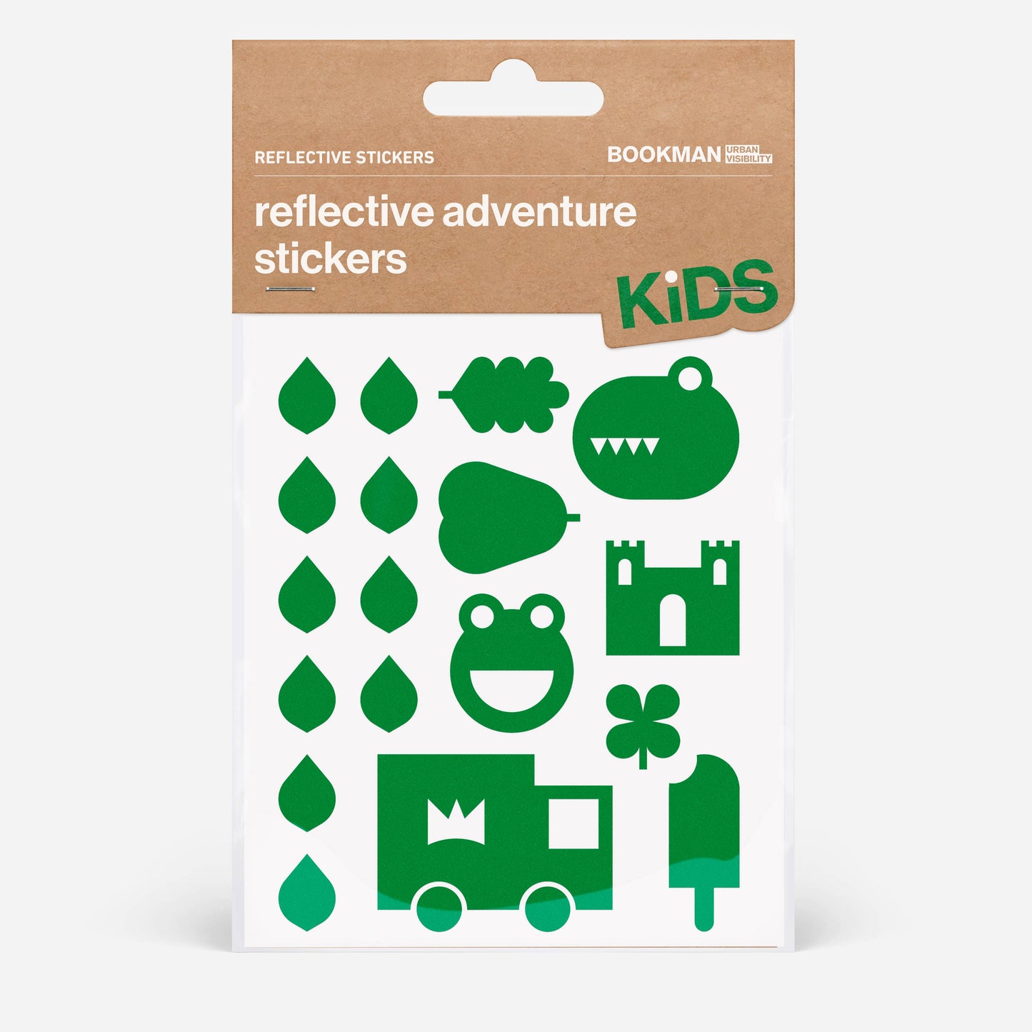 Bookman Urban Visibility - Reflective Stickers Adventure Green - Kids