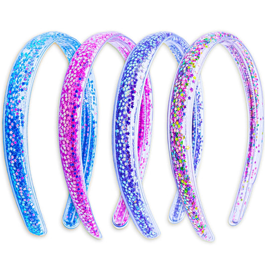Frog Sac - Sparkly Glitter Headbands 4 Pack