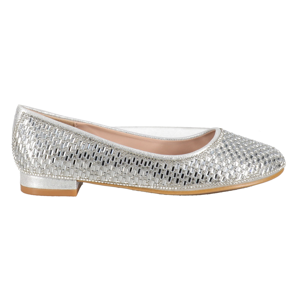 Badgley Mischka Girls Celeste Crystal Ballet Flat