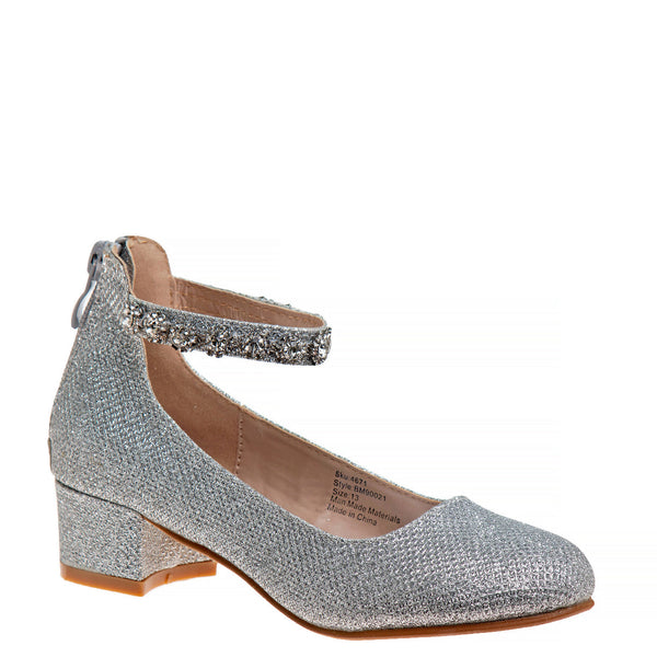 Badgley Mischka Girls Ally Satin Dress Shoe
