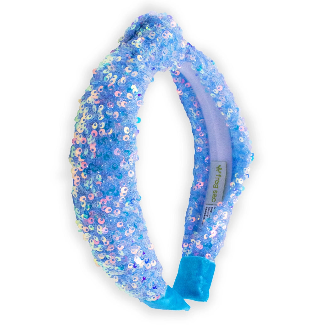 Frog Sac - Kids Knot Headband - Sequin Knotted Hair Band Accessories