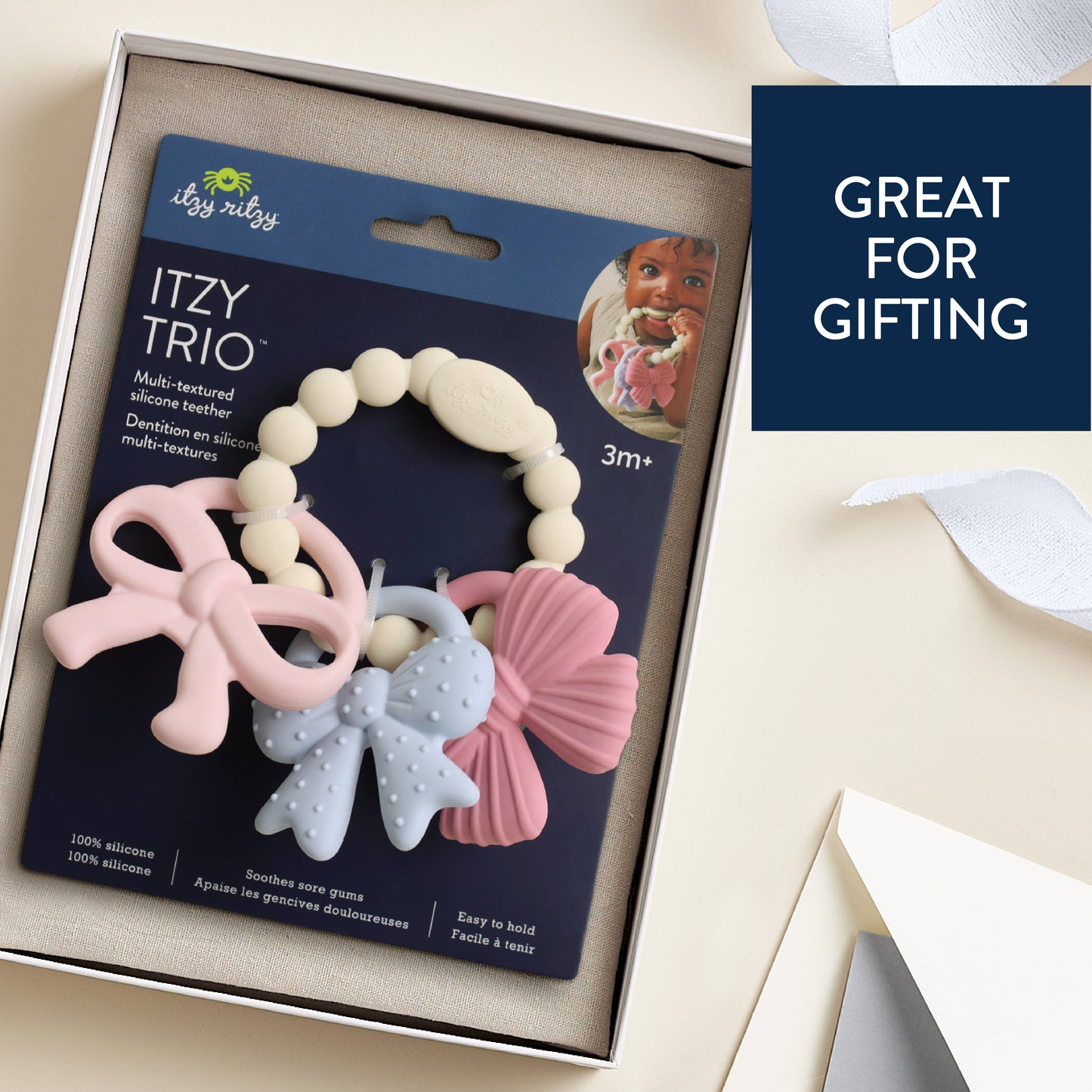 Itzy Ritzy - Itzy Bow Trio Silicone Teether