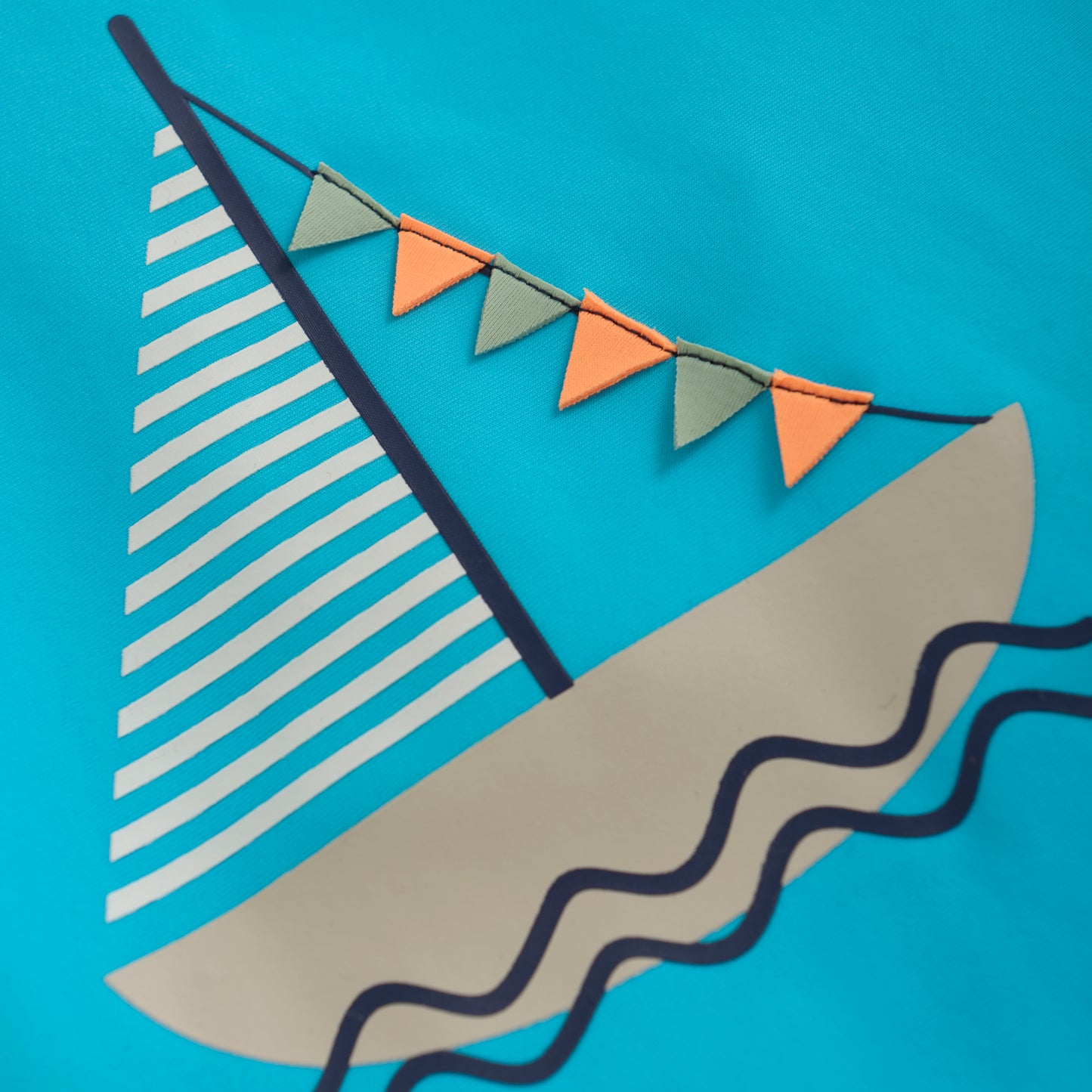 Color Kids UV Long Sleeve Sun Shirt Blue Boat  - 1Y