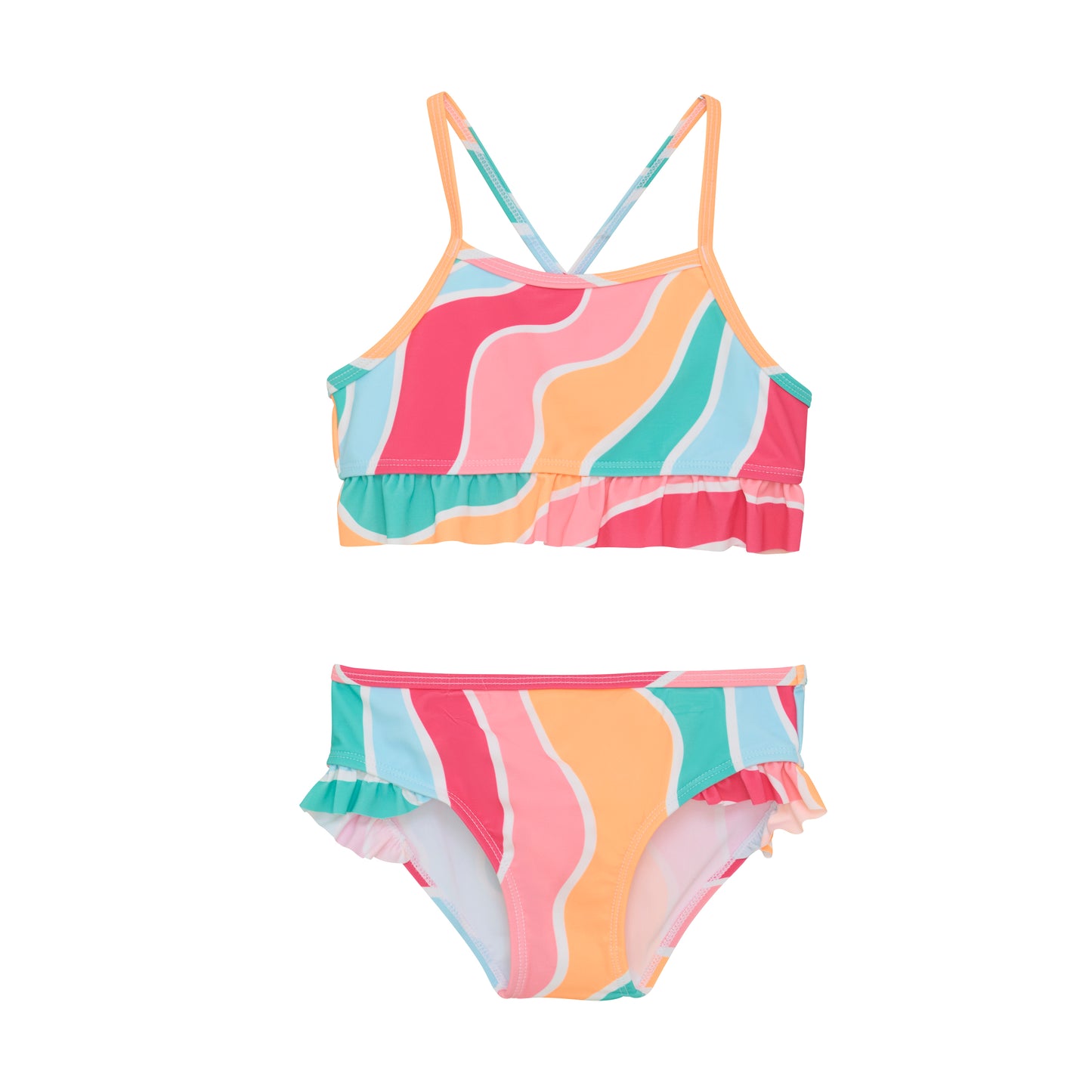 Color Kids - Swimwear Bikini With Frills - 6Y
