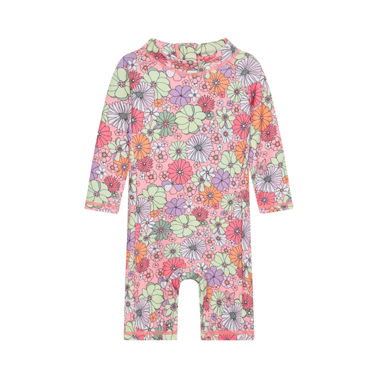 Color Kids - All Over Print Long Sleeve Swimsuit