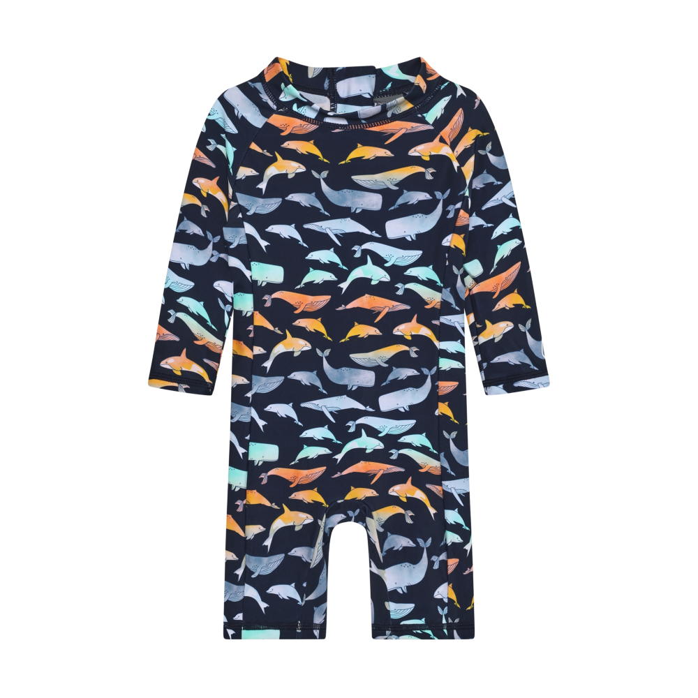 Color Kids - All Over Print Long Sleeve Swimsuit