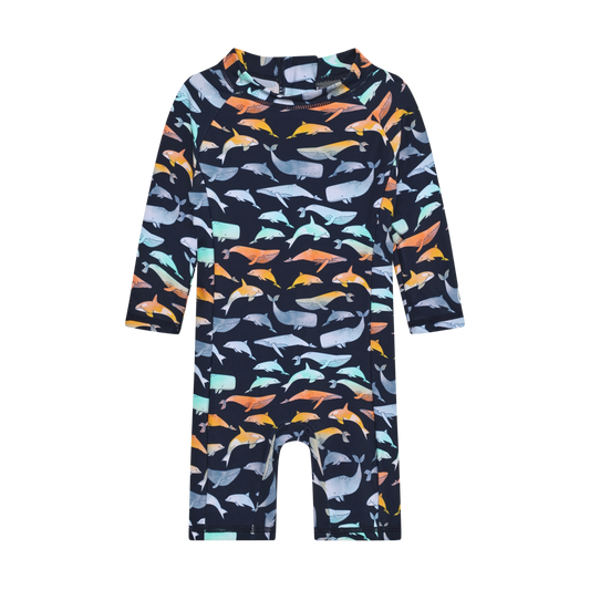 Color Kids - All Over Print Long Sleeve Swimsuit