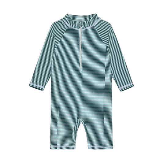 Color Kids - Striped Long Sleeve Swimsuit