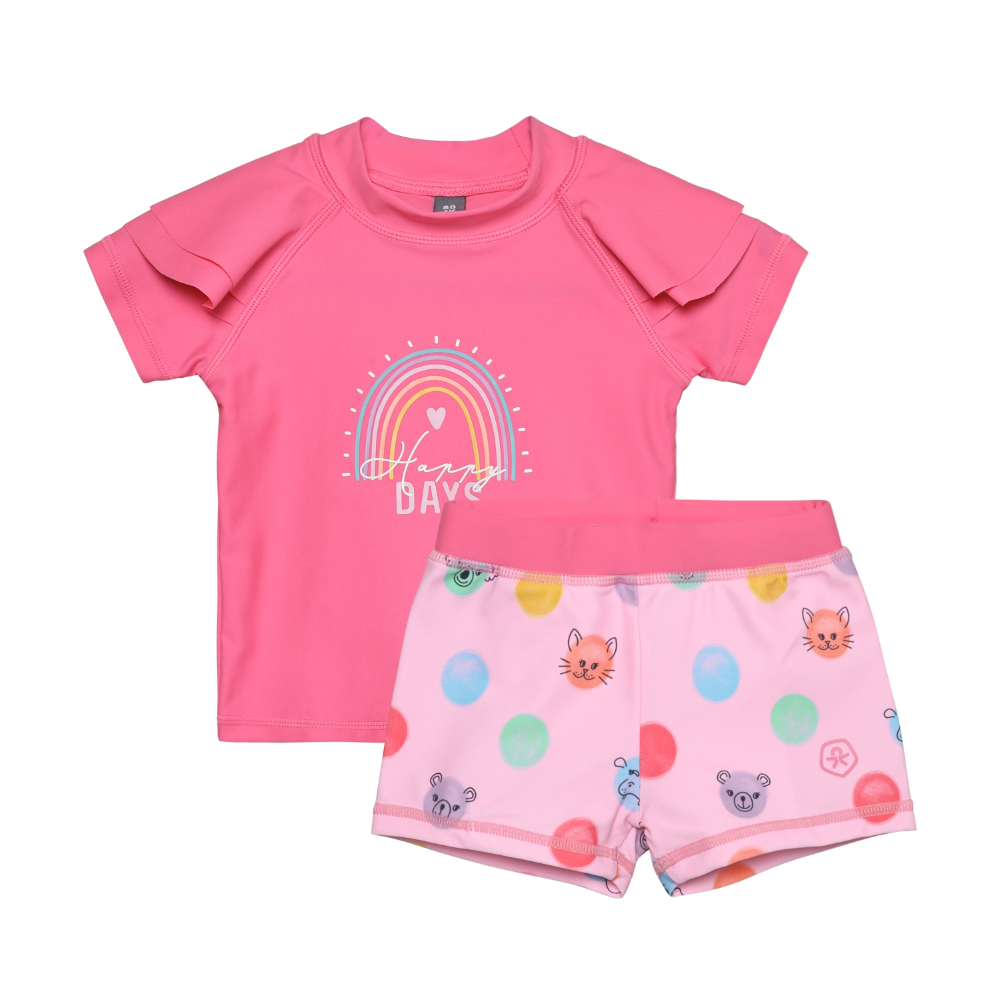 Color Kids - Infant Rashguard & Shorts Swim Set