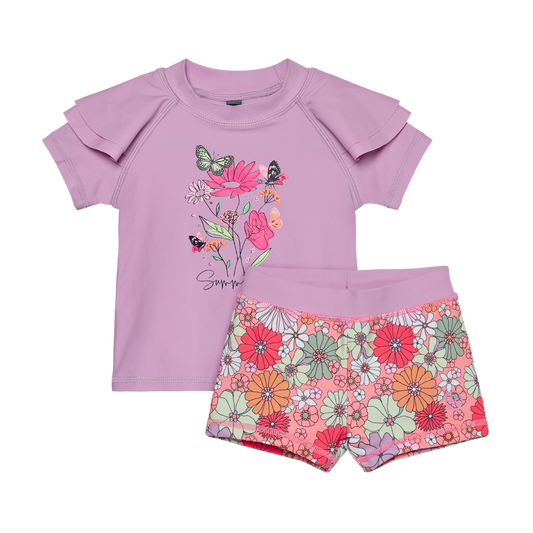 Color Kids - Infant Rashguard & Shorts Swim Set