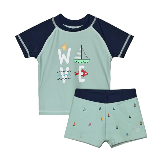 Color Kids - Infant Rashguard & Shorts Swim Set