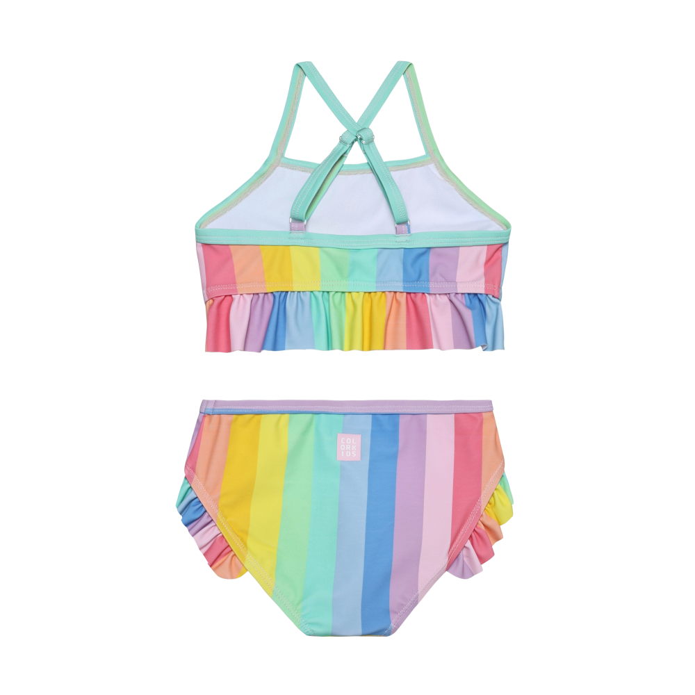 Color Kids - Girl's Swim Suit 2 pc Bikini W. Frill