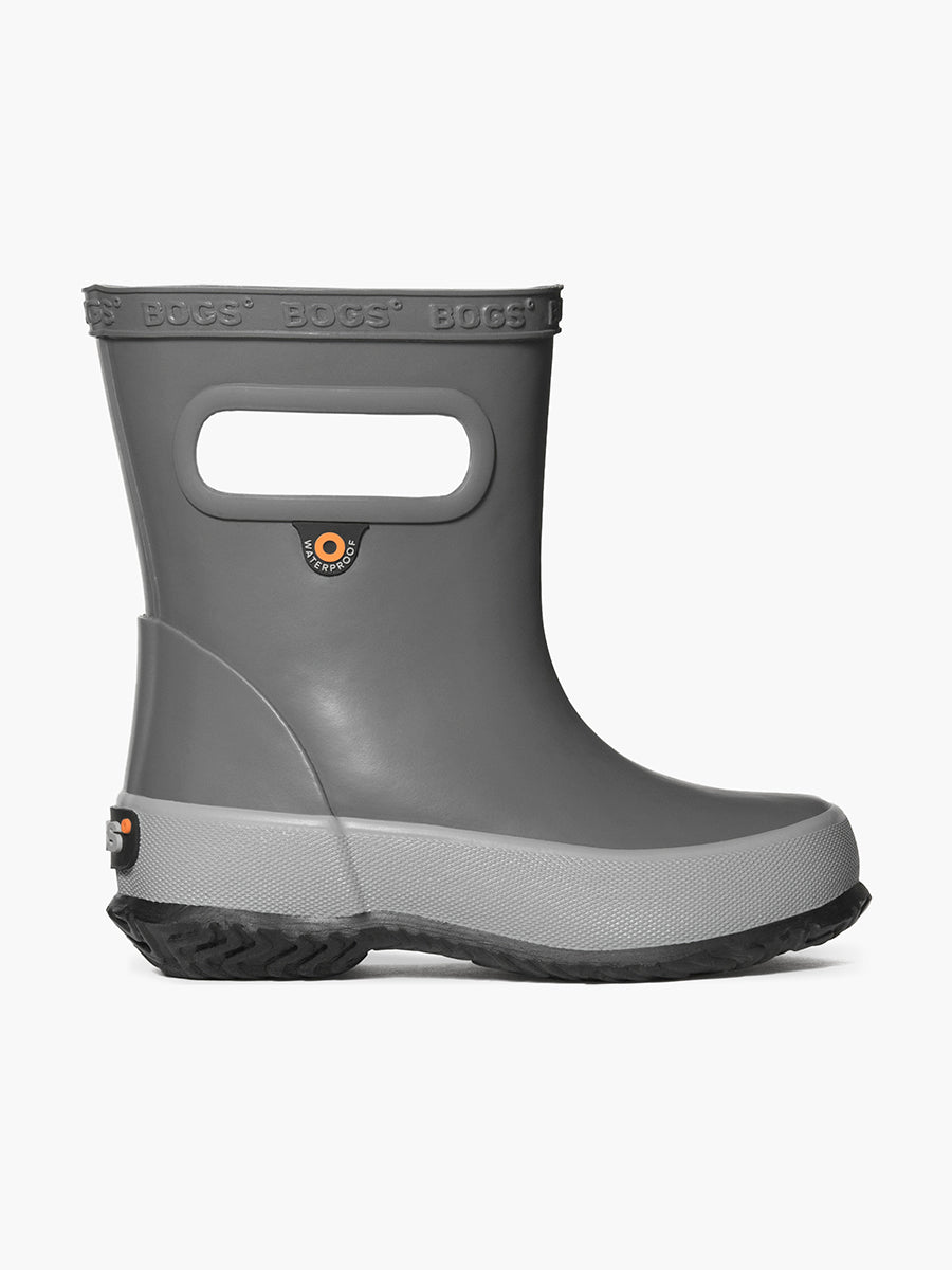 Bogs Skipper Solid Kids' Rain Boot Gray