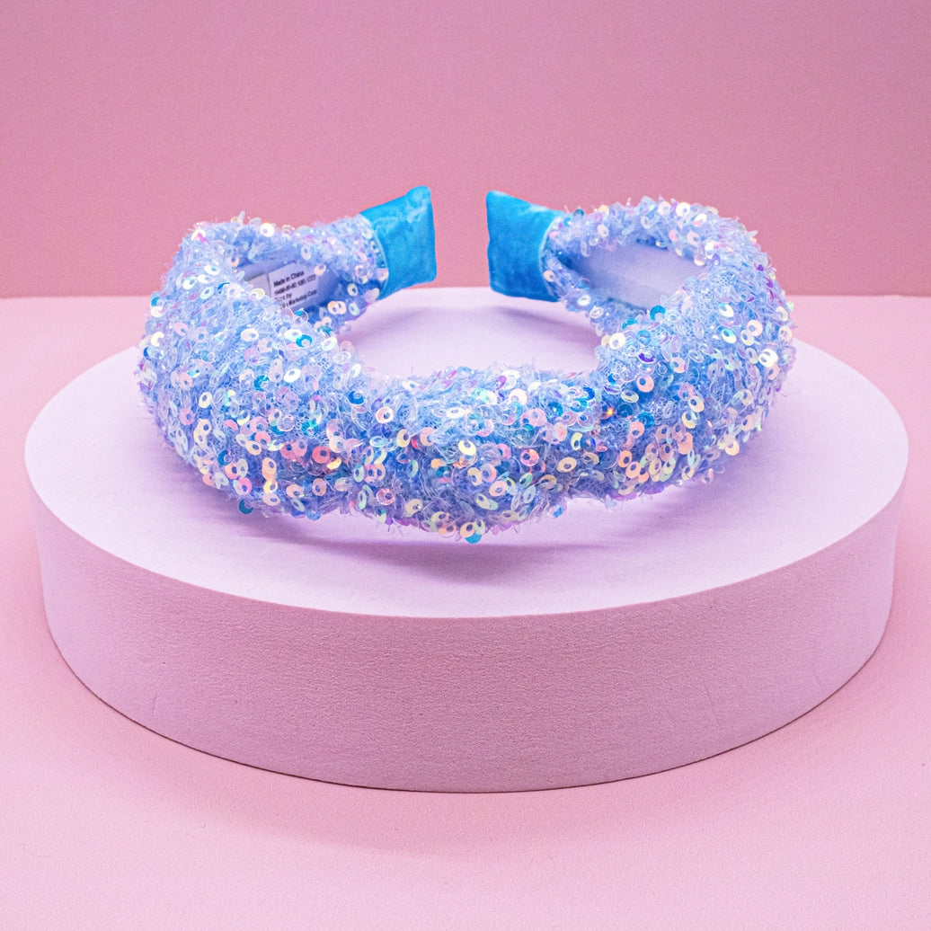 Frog Sac - Kids Knot Headband - Sequin Knotted Hair Band Accessories