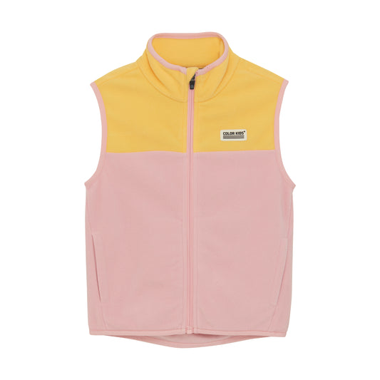 Color Kids Fleece Waistcoat - Colorblock 6Y