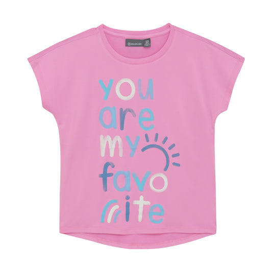 Color Kids Quick Dry Long T-shirt W. Print - 6Y