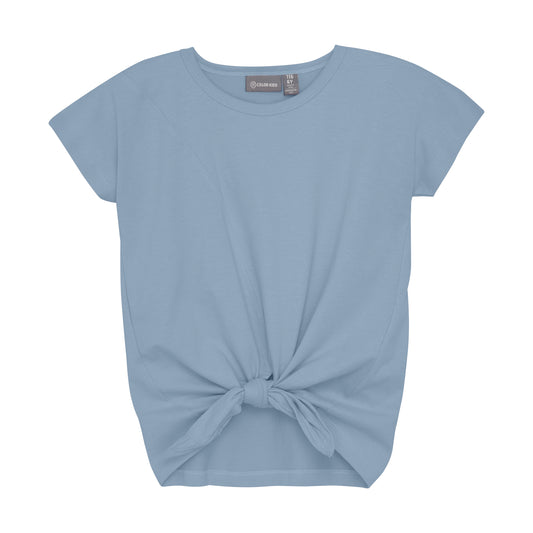 Color Kids - T-shirt W. Knot -Short Sleeve - 6Y