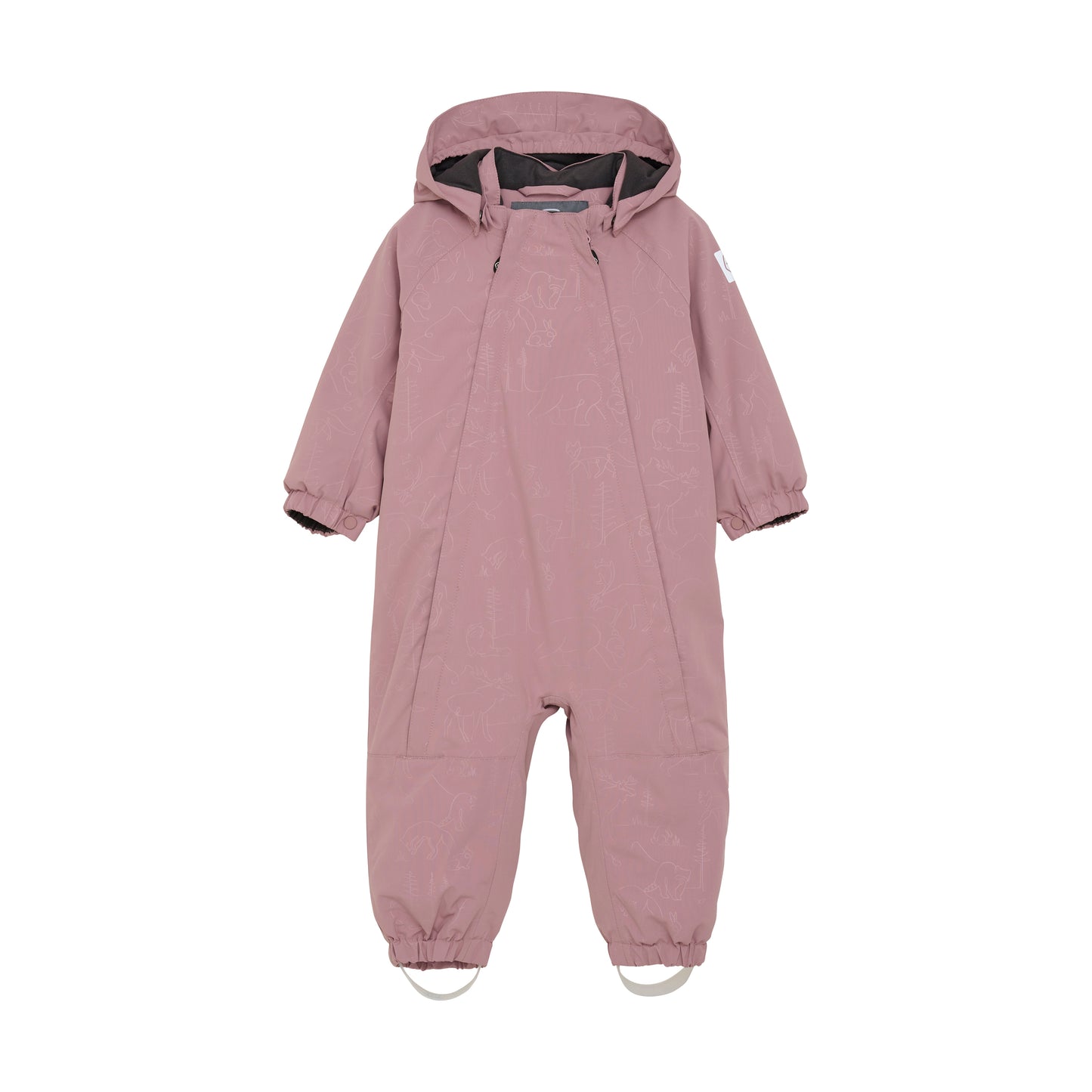 Color Kids - Pink Snowsuit with Woodland Animals - 1Y