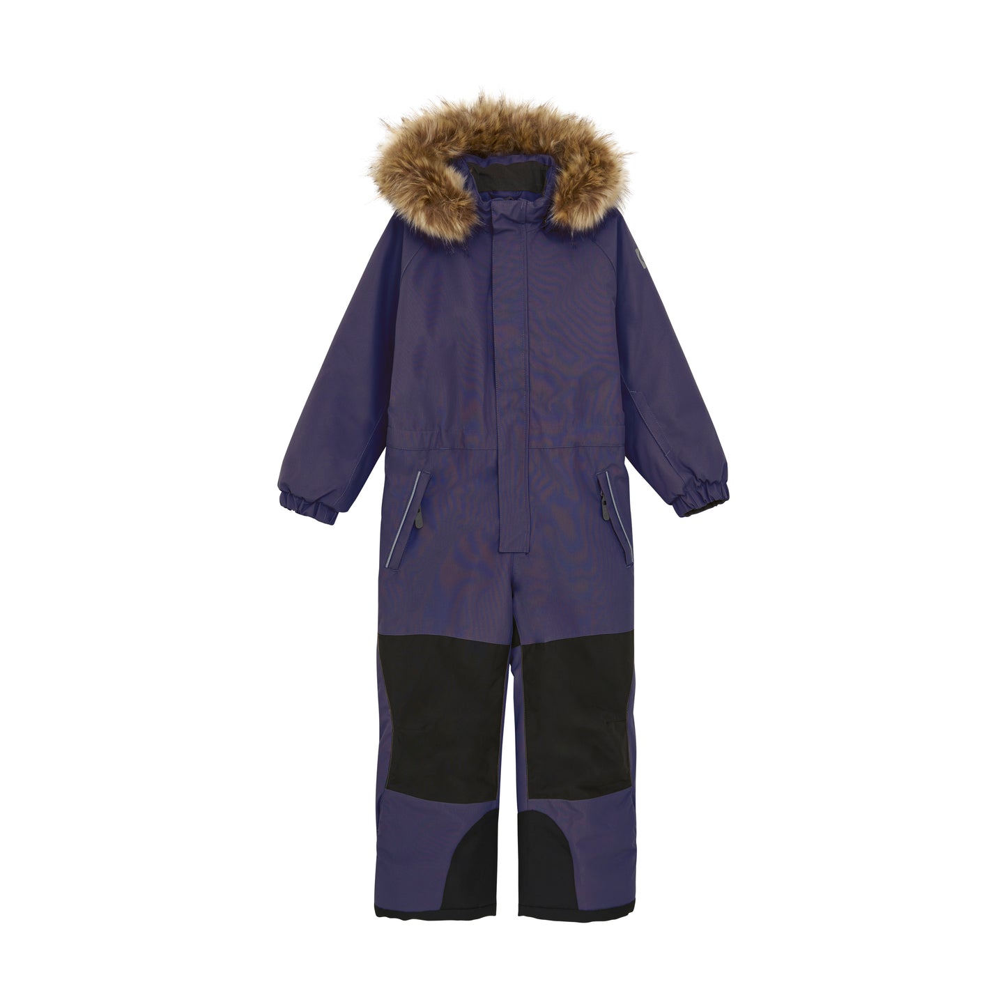 Color Kids - Navy Faux Fur Hooded Snow Coverall with High-Rub Accents - 6Y