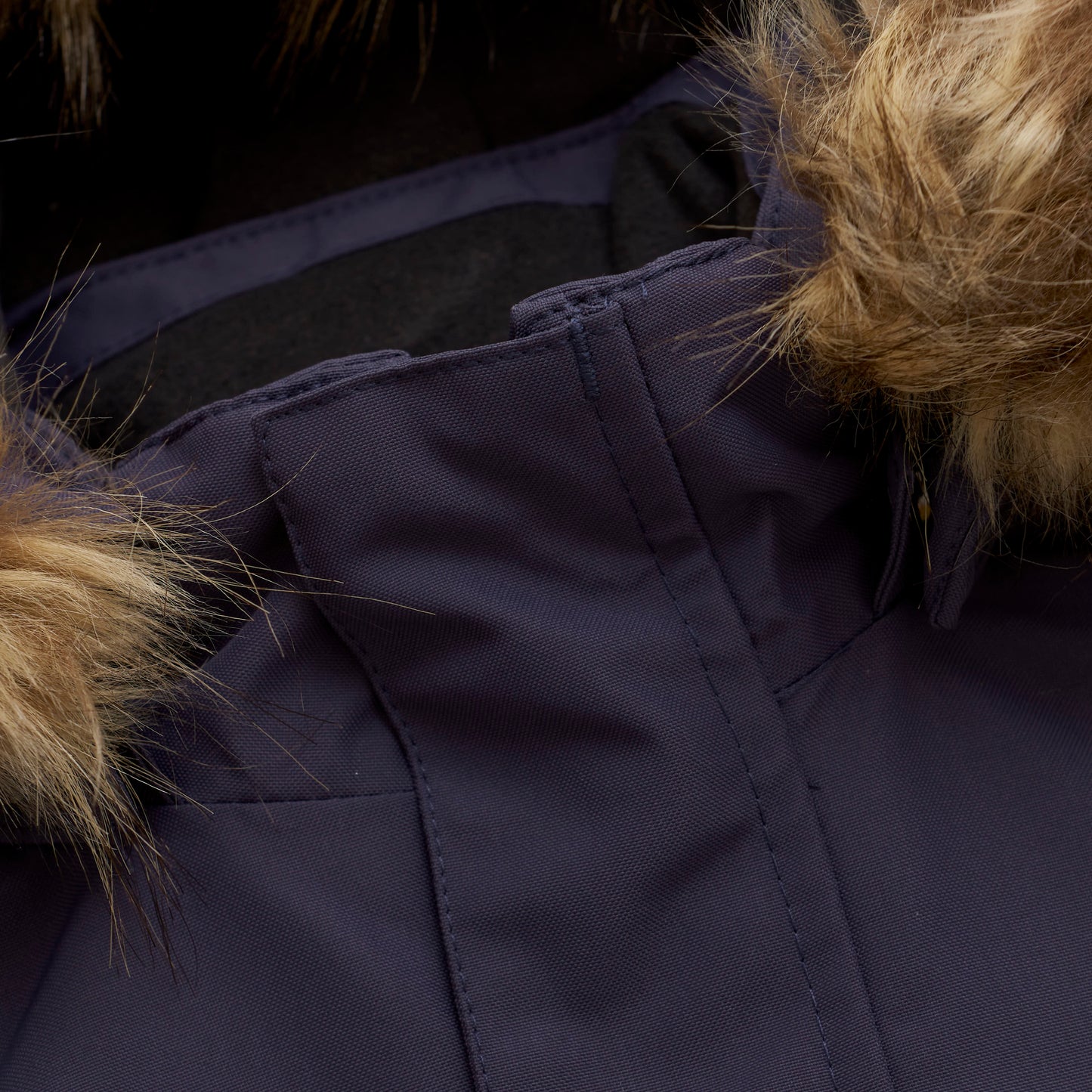 Color Kids - Navy Faux Fur Hooded Snow Coverall with High-Rub Accents - 6Y