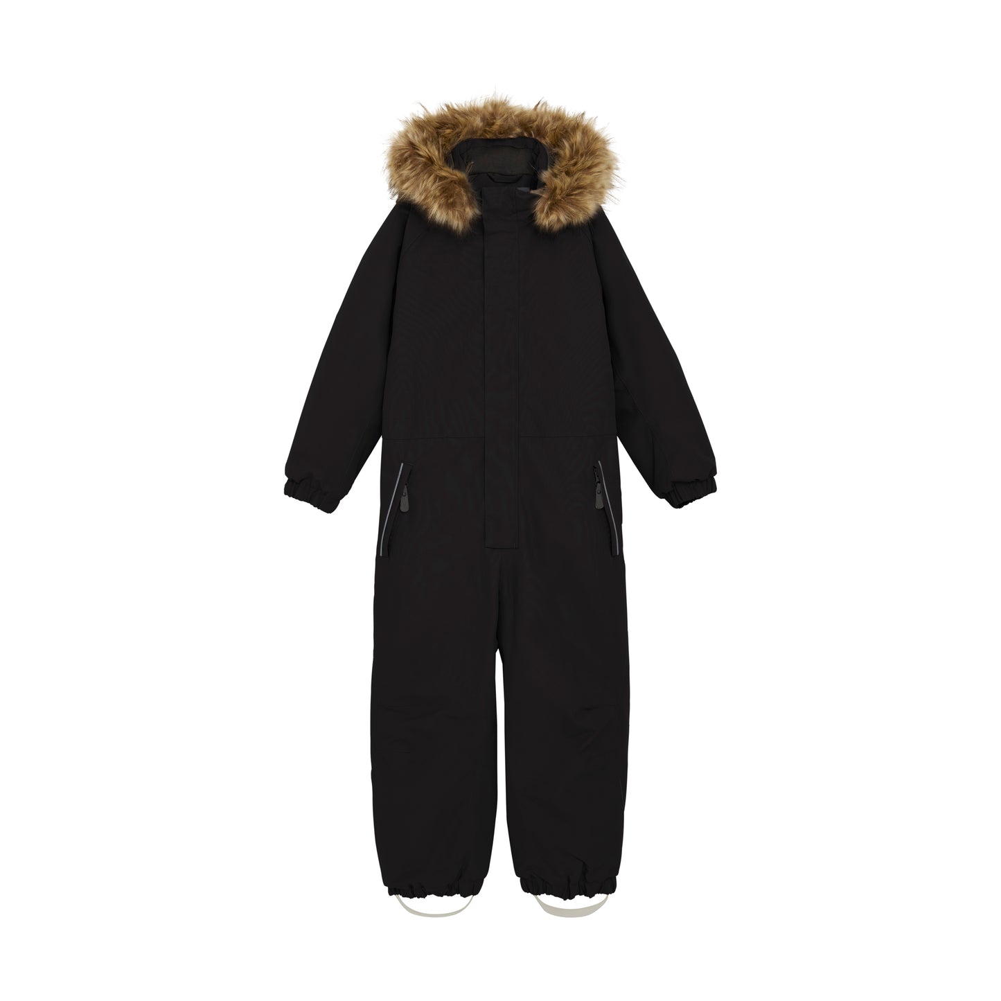 Color Kids - Faux Fur Hooded Snow Coverall - 6Y