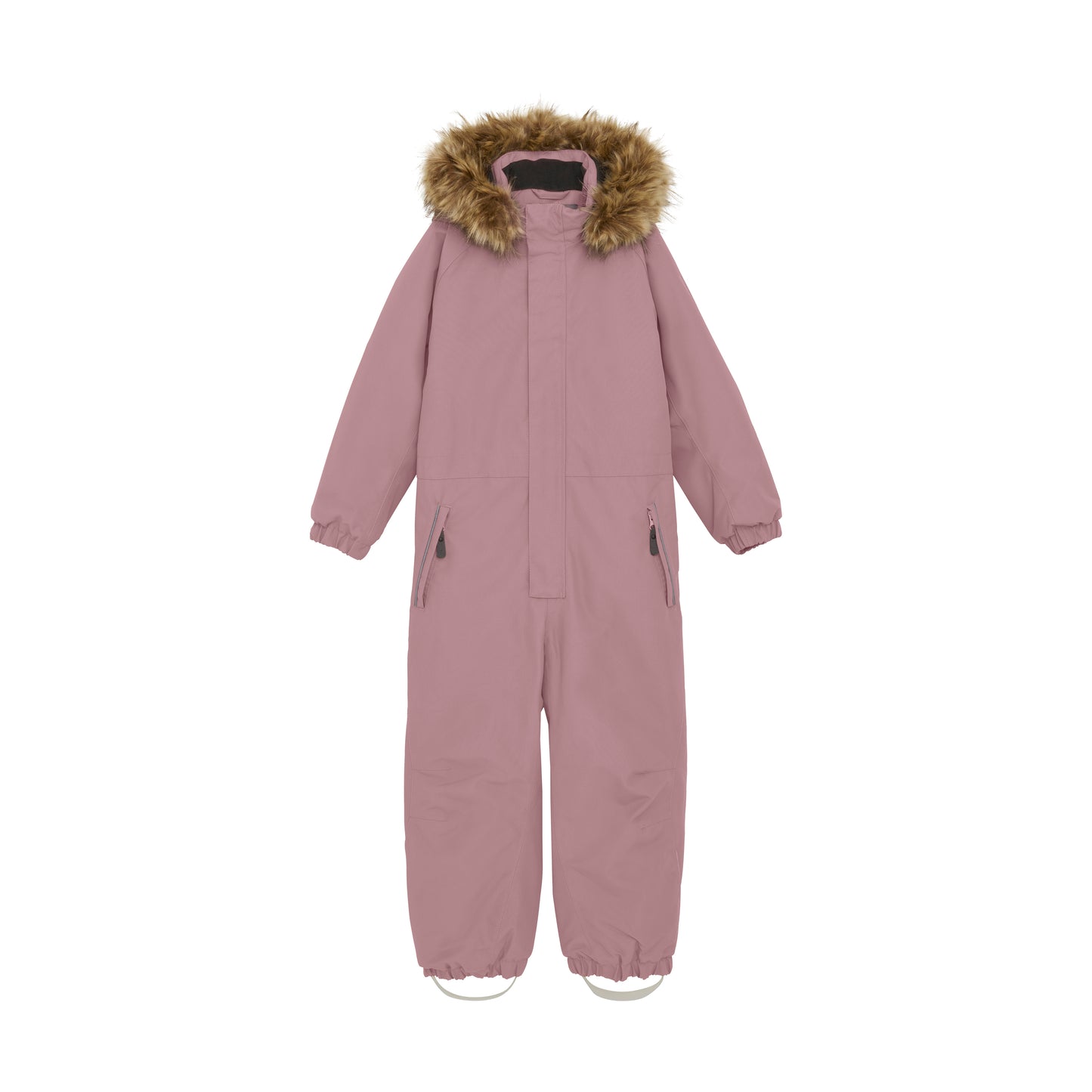 Color Kids - Faux Fur Hooded Snow Coverall - 6Y