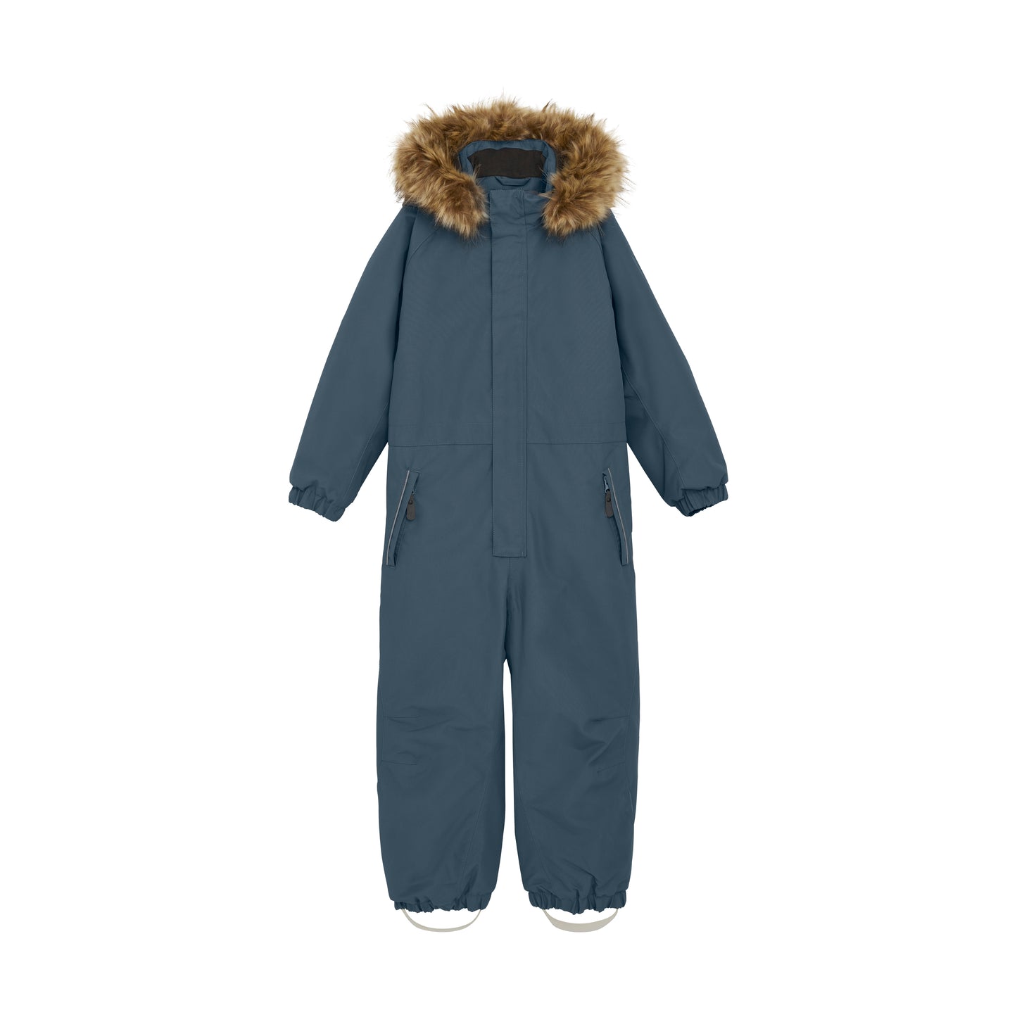 Color Kids - Faux Fur Hooded Snow Coverall - 6Y