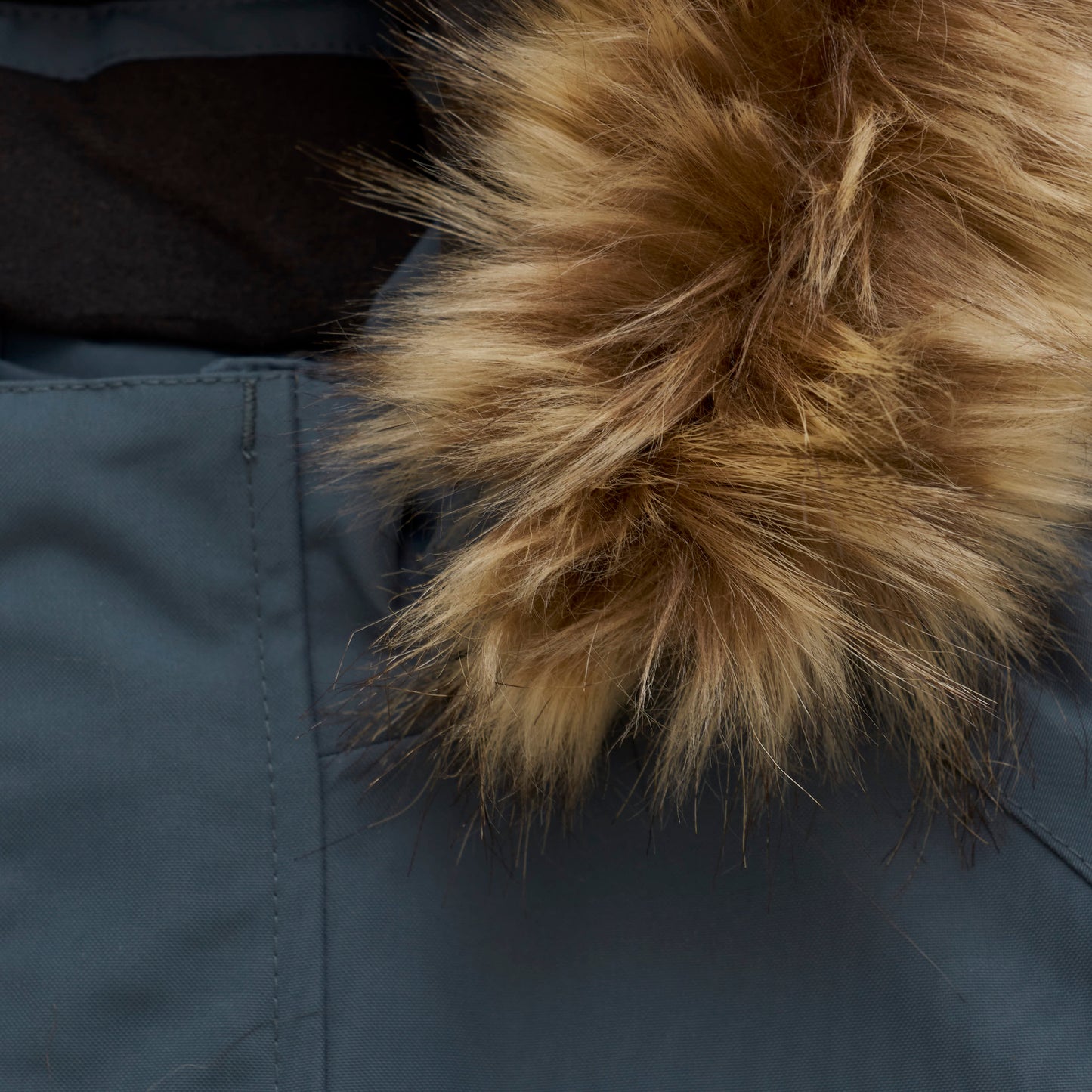 Color Kids - Faux Fur Hooded Snow Coverall - 6Y