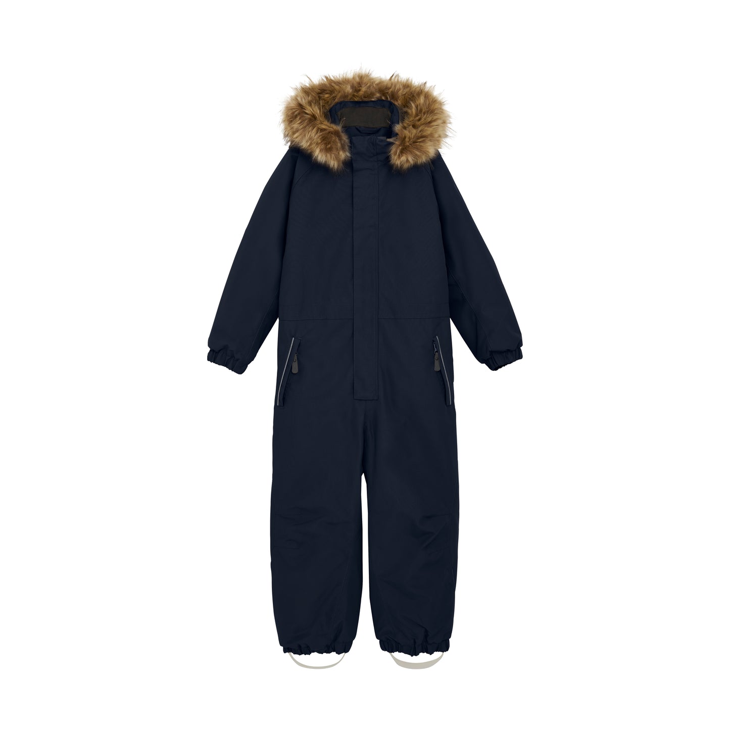 Color Kids - Faux Fur Hooded Snow Coverall - 6Y